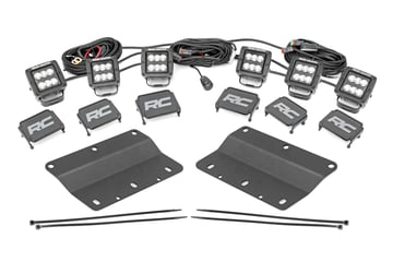 LED Light Kit | Fog Mount | Triple 2" Black Pair | Spot | Ford Bronco (21-26)
