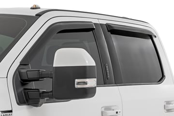 Side Window Deflectors | Tape On Rain Guard | Ford F-150/Lightning/F-250/F-350/Raptor (15-26)