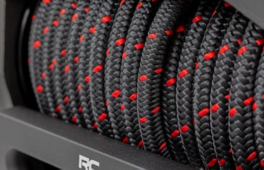 Synthetic rope winch