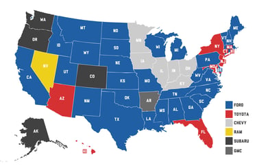 Top Vehicle Per State