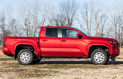Tacoma at stock suspension height, manufacturer reference photo