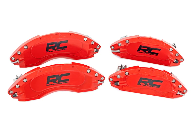Rough Country キャリパーカバーキット Caliper Covers | Front and Rear | Red | Jeep Wrangler JL (18-26