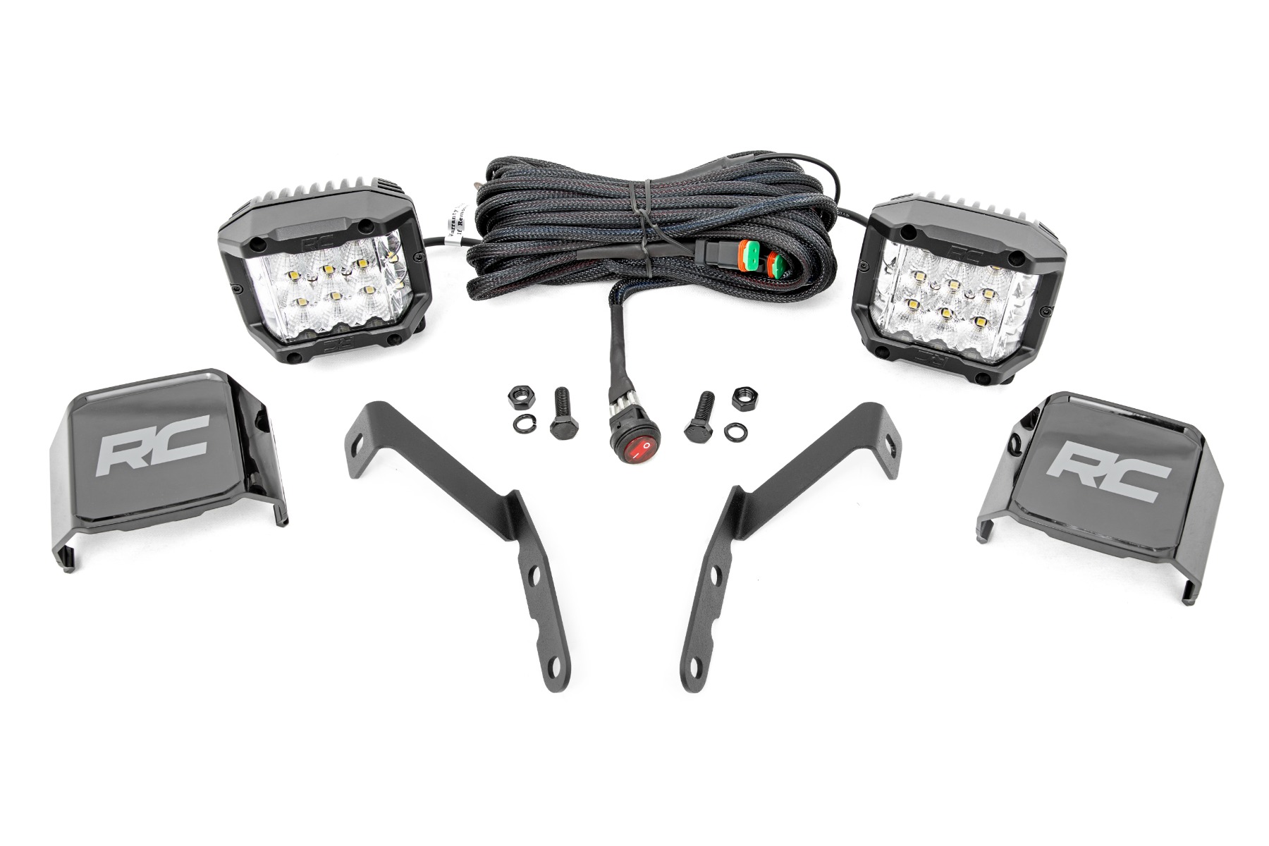 LED Light Kit | Ditch Mount | 3" OSRAM | Wide | Chevy 1500 & Chevy/GMC 2500HD/3500HD (07-14)