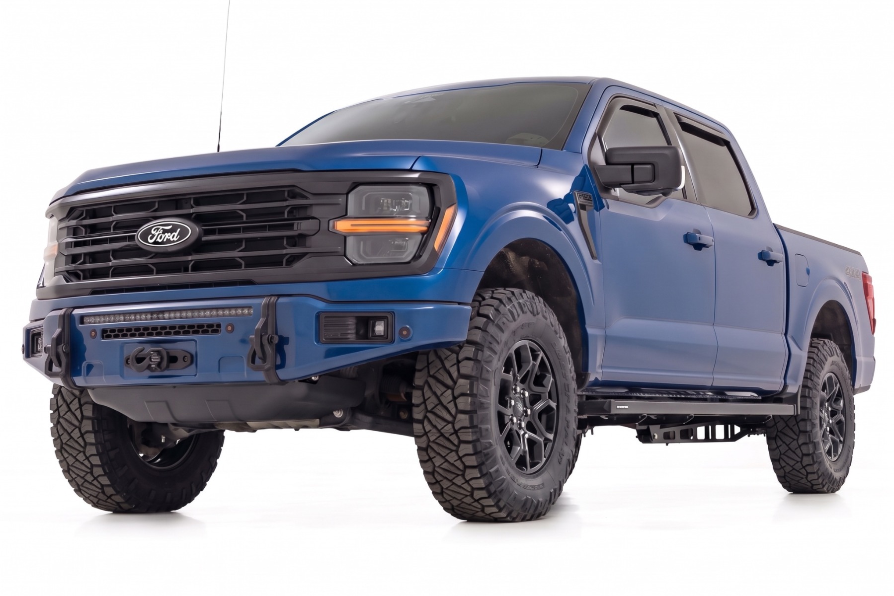 FXS Front Bumper | E9 Argon Blue | EcoBoost | Ford F-150 2WD/4WD (2021-2025) view 2