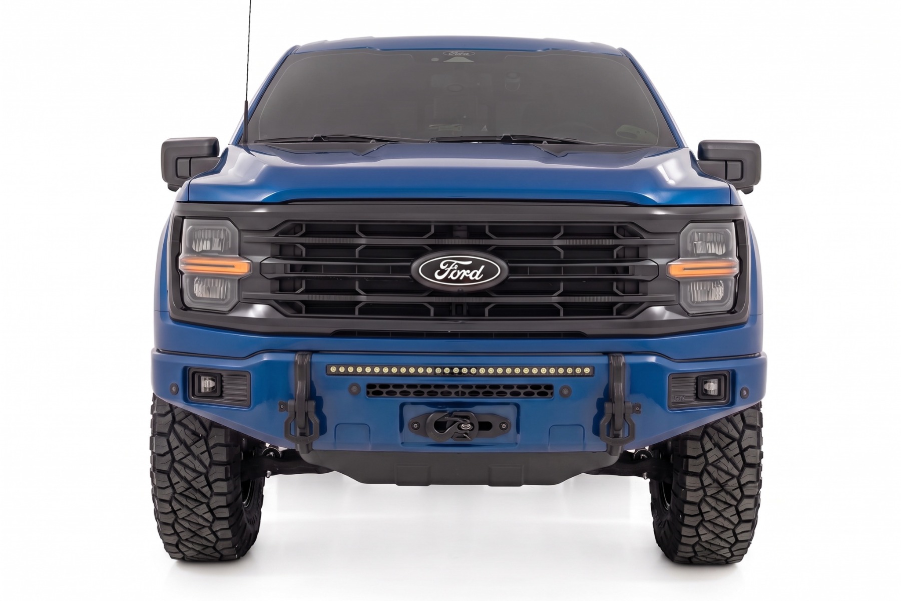FXS Front Bumper | E9 Argon Blue | EcoBoost | Ford F-150 2WD/4WD (2021-2025) view 3