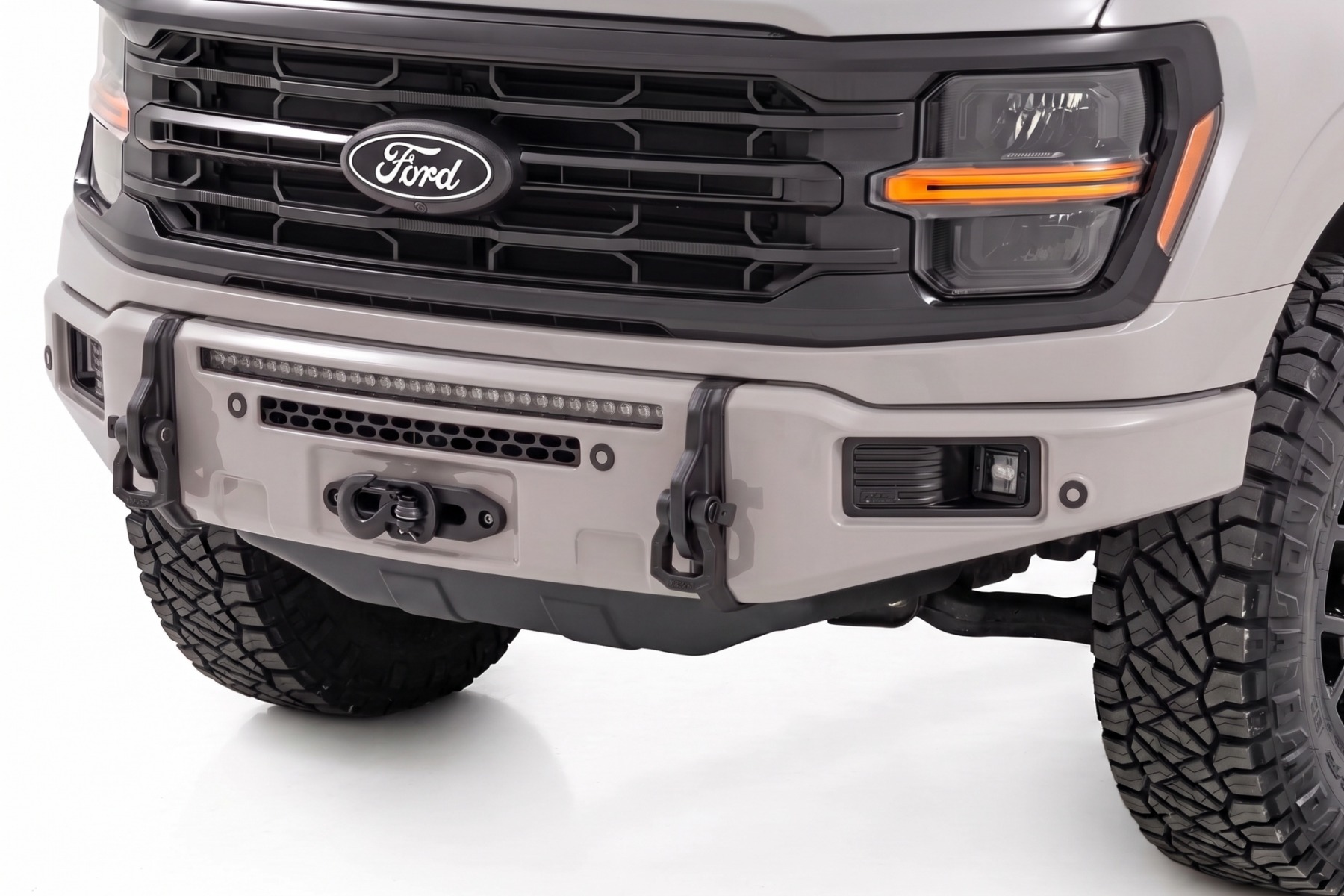 Rough Country FXS Front Bumper | DR Avalanche Gray | EcoBoost | Ford F-150 2WD/4WD (2021-2025)