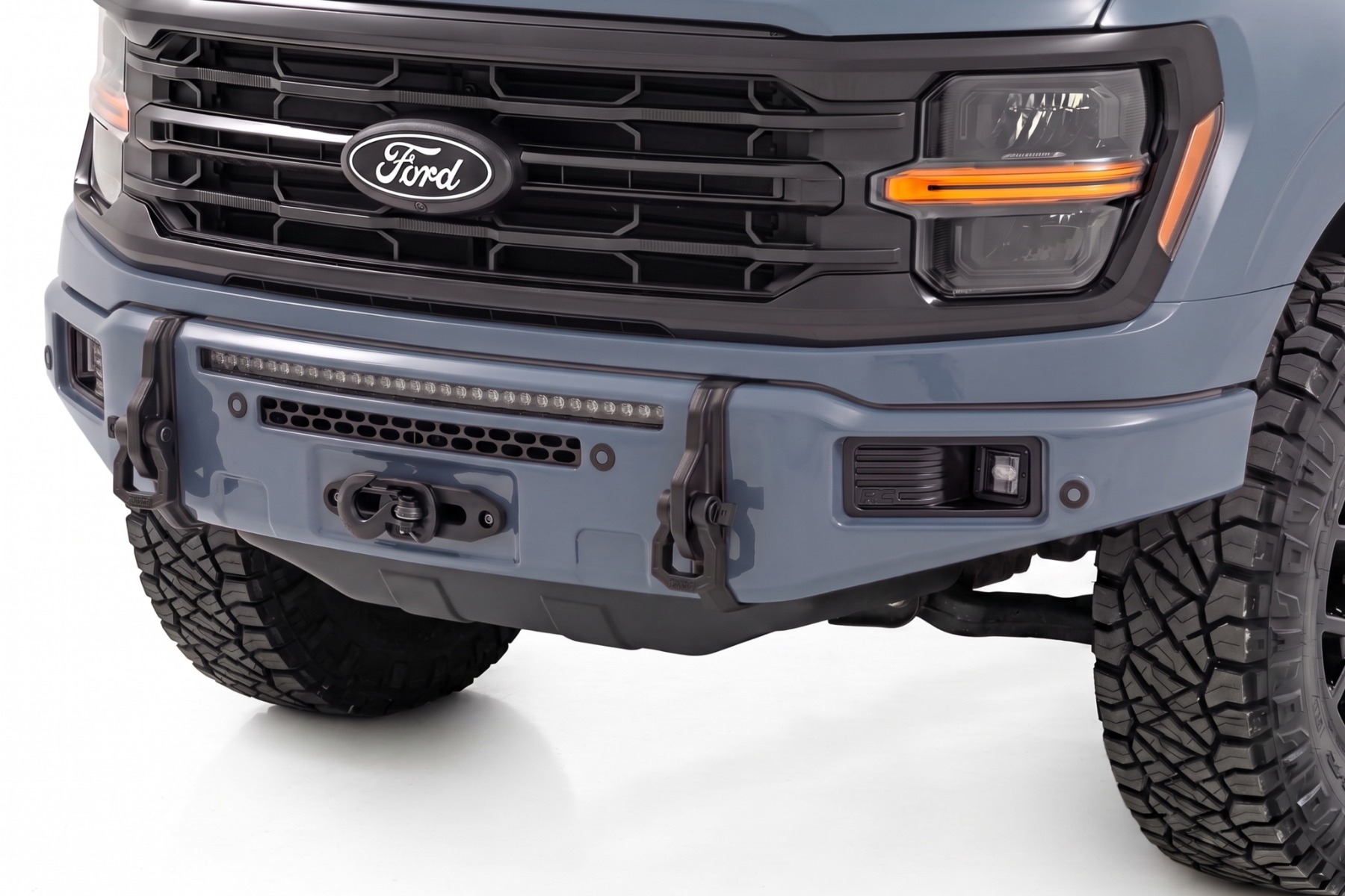 Rough Country FXS Front Bumper | G4 Azure Gray | EcoBoost | Ford F-150 2WD/4WD (2021-2025)