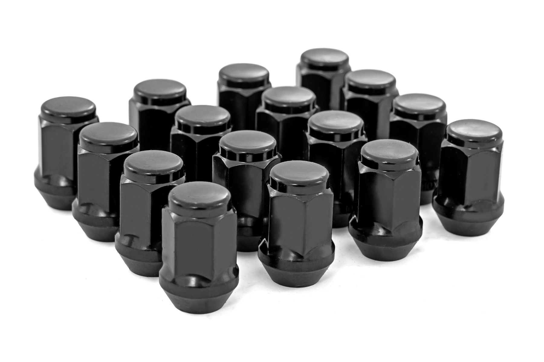 Rough Country M10 x 1.25 Acorn Lug Nuts | Black | Set of 16
