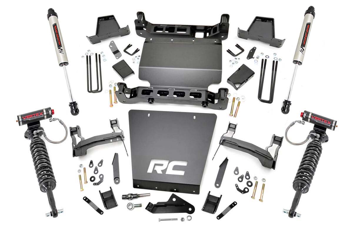 Rough Country 7 Inch Lift Kit | Bracket | Vertex/V2 Shks | Chevy/GMC 1500 (14-16)