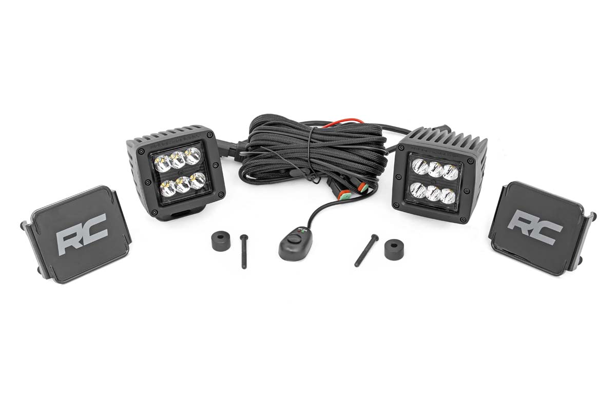 LED Light Kit | Cowl Mount | 2" Black Pair | Jeep Gladiator JT/Wrangler JL (18-26)