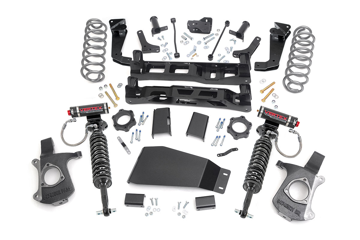 Rough Country 7 Inch Lift Kit | Vertex Coilovers | Chevy/GMC SUV 1500 2WD/4WD (2007-2014)