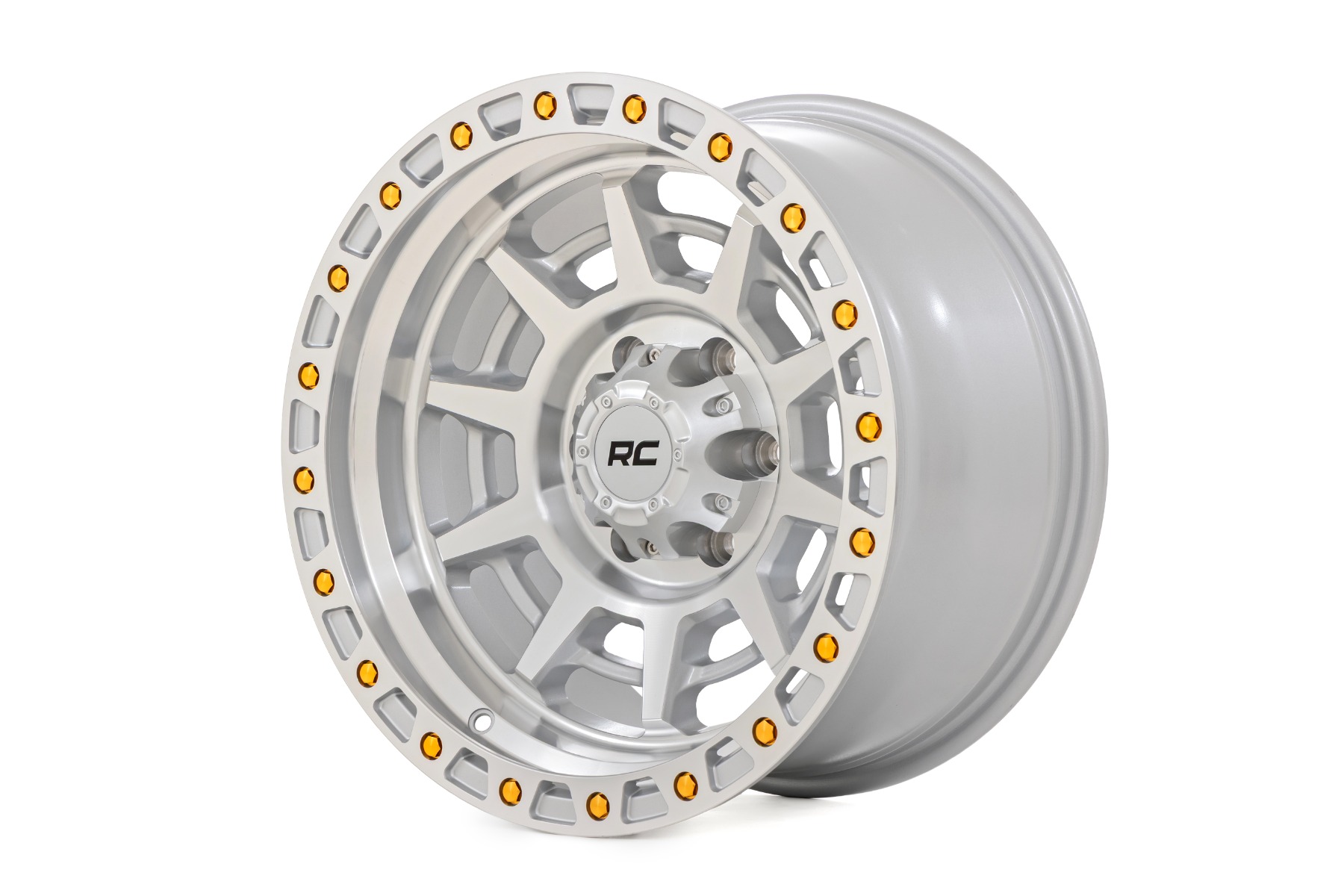 Rough Country 85 Series Wheel | Simulated Beadlock | Full Machine | 17x9 | 6x5.5 | -12mm