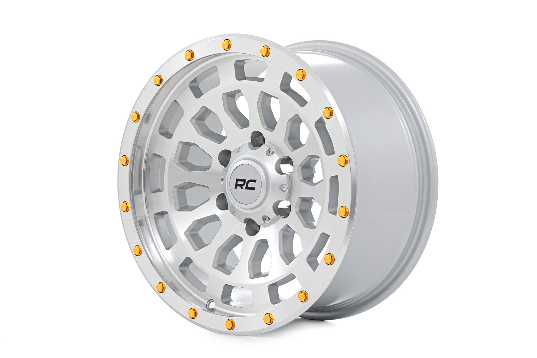 Rough Country 87 Series Wheel | Simulated Beadlock | Full Machine | 17x8.5 | 5x5 | +0mm