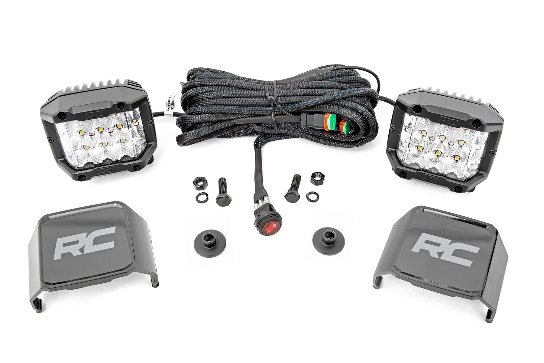 LED Light Kit | Ditch Mount | 2" Chrome Pair | Wide | Ford Bronco 4WD (21-26)