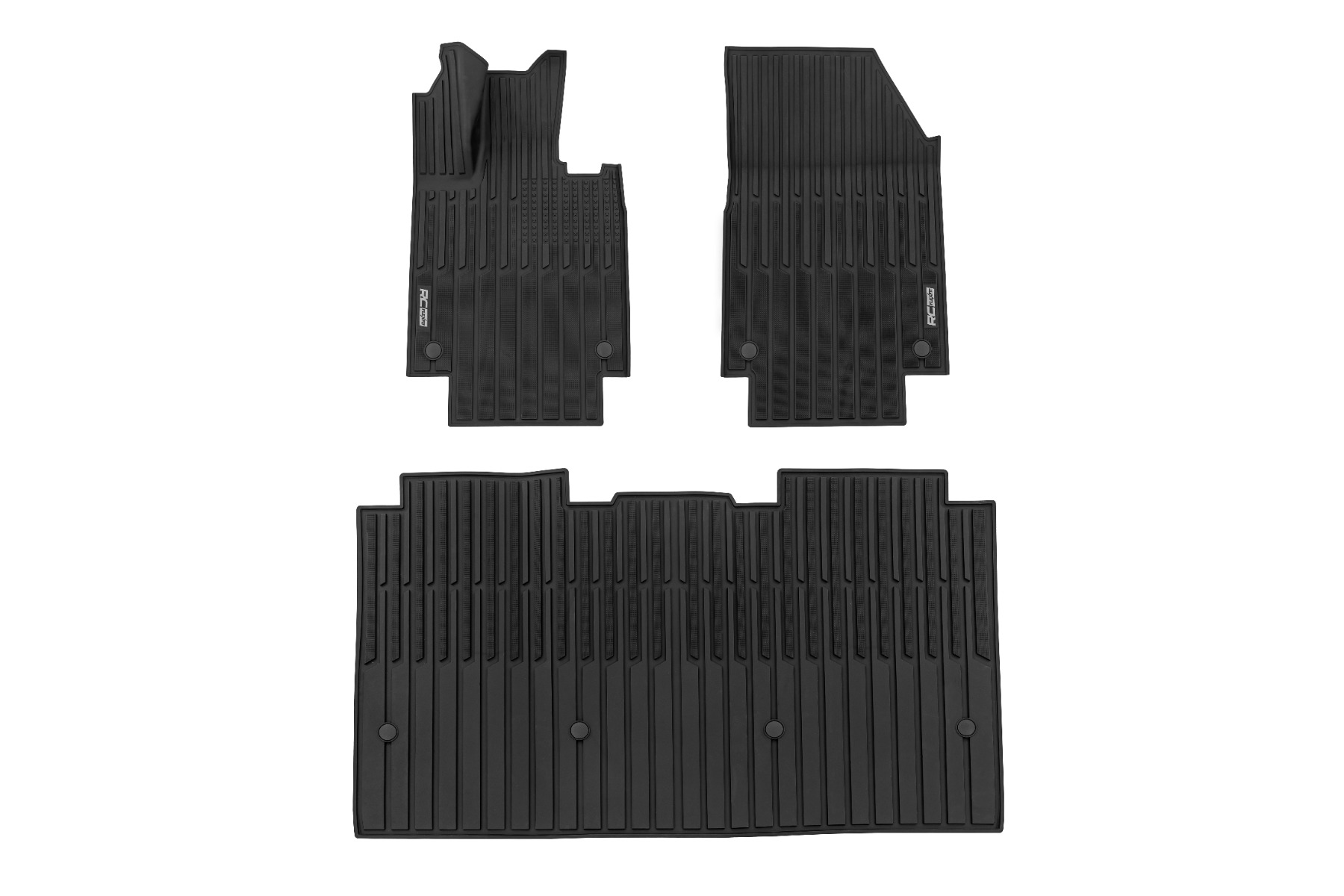 Rough Country Flex-Fit Floor Mats | FR & RR | Tesla Cybertruck 4WD (2024-2026)