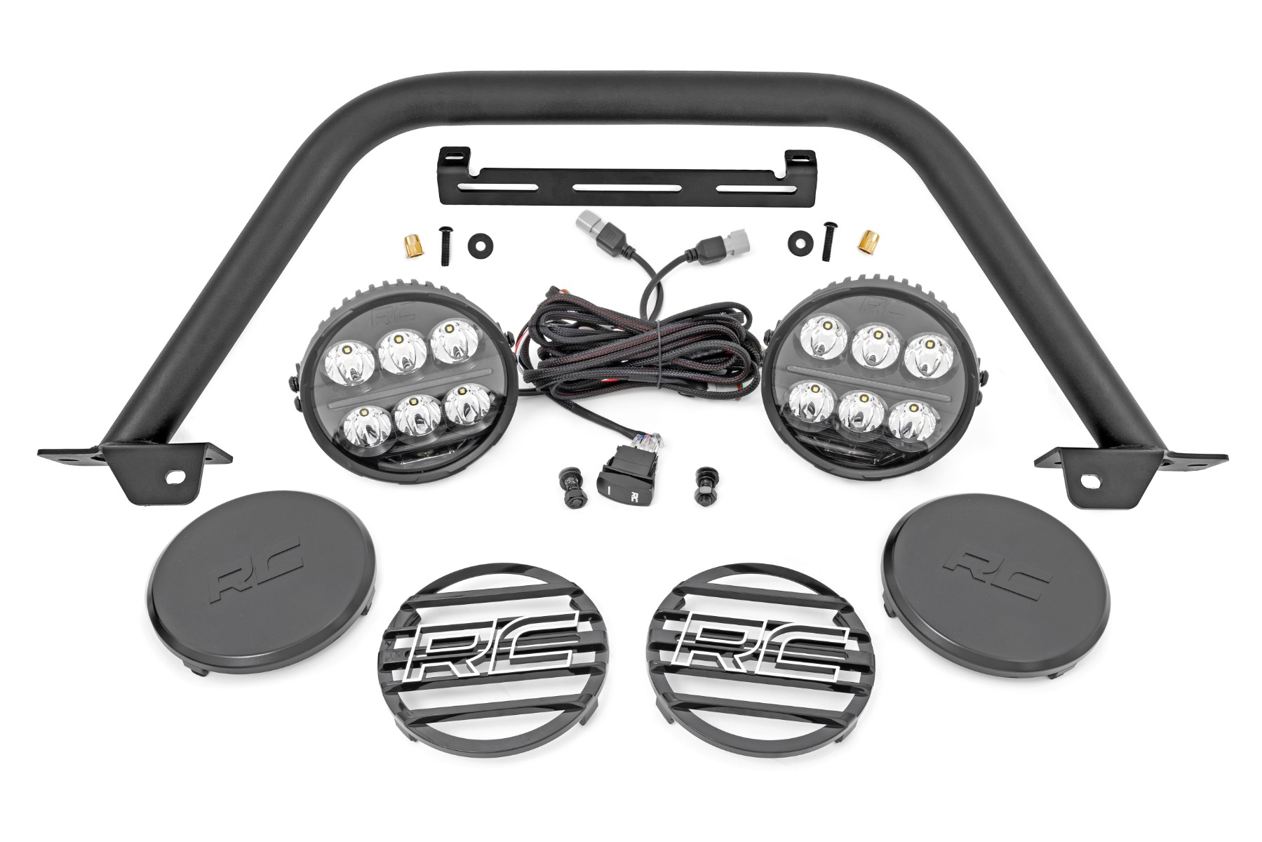 Safari Bar | 6.5 Inch Round LED | OE Modular Steel | Ford Bronco 4WD (21-26)