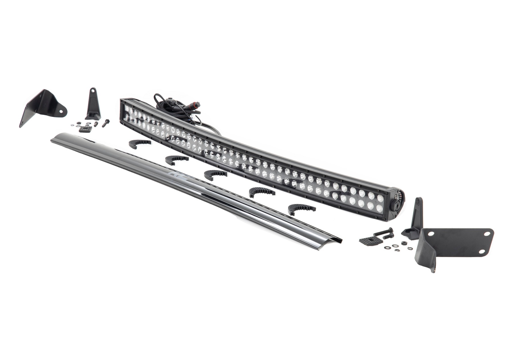Rough Country LED Light Kit | Bumper Mount | 40" Black Dual Row | Ram 2500/3500 4WD (11-18)
